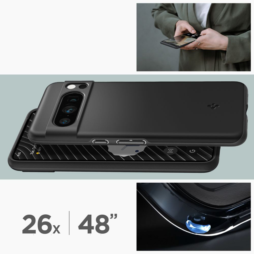 Cienkie i lekkie etui Spigen Thin Fit do Google Pixel 8 Pro, czarne.
